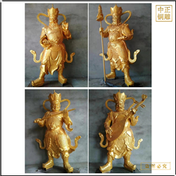 四大天王銅彩繪雕塑報價(jià)
