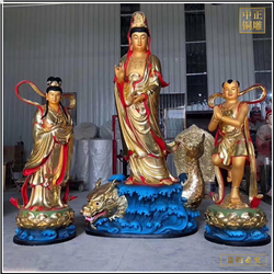 彩繪觀(guān)音菩薩銅像