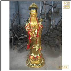 彩繪西方三圣佛像鑄造廠(chǎng)家