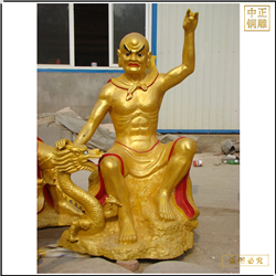 中正銅雕-定制寺院純銅十八羅漢神像