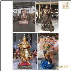 極彩九龍韋陀菩薩銅佛像廠(chǎng)家