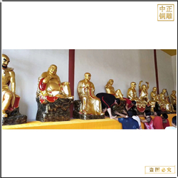 寺廟銅雕十八羅漢 