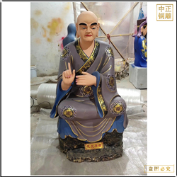 貼金彩繪十八羅漢 