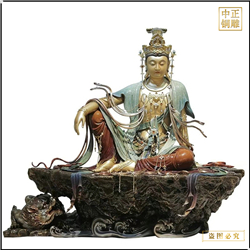 寺廟彩繪銅佛像鑄造 