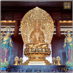 寺廟大型銅佛像 