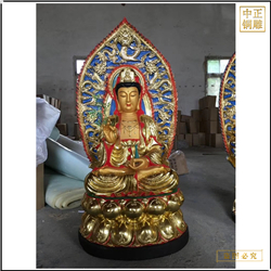 銅西方三圣銅佛像