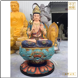 觀(guān)世音菩薩彩繪銅佛像 