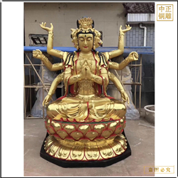彩繪千手觀(guān)音菩薩銅像制作 