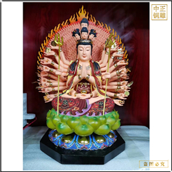 廠(chǎng)家批發(fā)千手觀(guān)音鑄銅佛像 