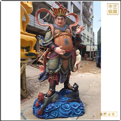 本廠(chǎng)鑄造極彩四大天王佛像