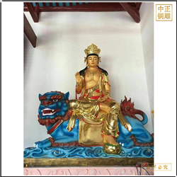 大型文殊普賢佛像