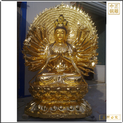 黃銅千手觀(guān)音佛像