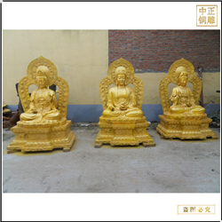 西方三圣銅佛像批發(fā)廠(chǎng)