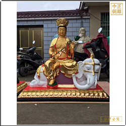 彩繪文殊普賢佛像鑄造廠(chǎng)