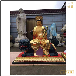 彩繪文殊普賢銅佛像加工廠(chǎng)