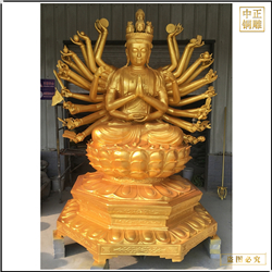 坐像千手觀(guān)音銅佛像
