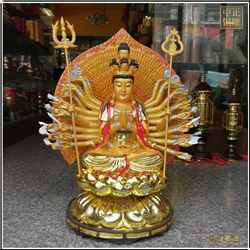 貼金千手觀(guān)音菩薩銅像