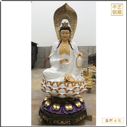鑄銅立式彩繪觀(guān)音菩薩