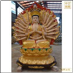 貼金千手觀(guān)音銅像