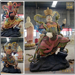 黃銅鑄銅四大天王佛像