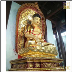 彩繪釋迦牟尼佛銅像批發(fā)廠(chǎng)