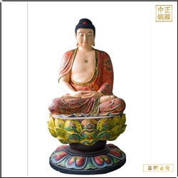 貼金彩繪釋迦牟尼佛銅像鑄造廠(chǎng)