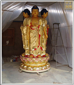 三身佛佛像|大型三身佛雕塑